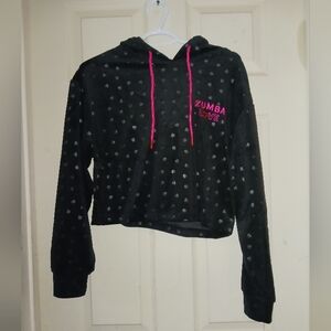 Black Hoodie with Pink Accents